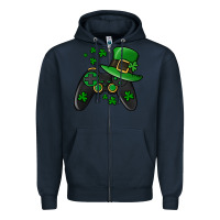 Navy St Patricks Day Gamer Zipper Hoodie - Jasminsmagicworld