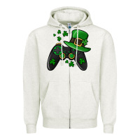 Oatmeal Heather St Patricks Day Gamer Zipper Hoodie - Jasminsmagicworld