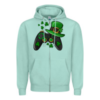 Seafoam St Patricks Day Gamer Zipper Hoodie - Jasminsmagicworld