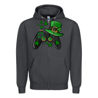 Smoke St Patricks Day Gamer Zipper Hoodie - Jasminsmagicworld