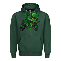 Sports Green St Patricks Day Gamer Zipper Hoodie - Jasminsmagicworld