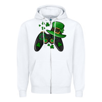 White St Patricks Day Gamer Zipper Hoodie - Jasminsmagicworld