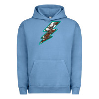 Pigment Pebble Blue Horseshoe Lightning Urban Hoodie - Bettercallsaul