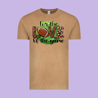 For The Love Of The Game Football Vintage Tee Designed By Barkaloodesign