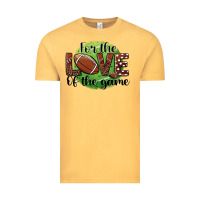 Vintage Mustard for the love of the game football Vintage Tee - BarkalooDesign