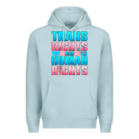 Blue Mist Trans Rights Are Human Rights Premium Hoodie - BundleAndBundleShop