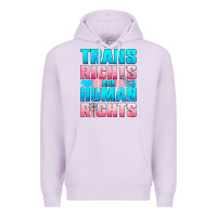 Lilac Trans Rights Are Human Rights Premium Hoodie - BundleAndBundleShop