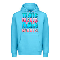 Ocean Blue Trans Rights Are Human Rights Premium Hoodie - BundleAndBundleShop