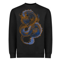 Black blue and orange dragon Heavyweight Sweatshirt - RanaPortraitStore
