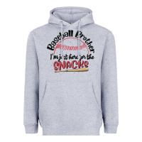 Heather Grey baseball brother i'm just here for the snacks Heavyweight Hoodie - MaliasSmallBusiness