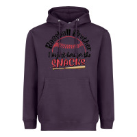 Plum baseball brother i'm just here for the snacks Heavyweight Hoodie - MaliasSmallBusiness