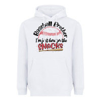 White baseball brother i'm just here for the snacks Heavyweight Hoodie - MaliasSmallBusiness