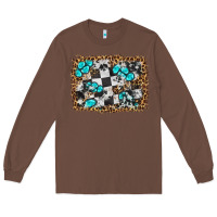 Chestnut race leopard and gemstone background Long Sleeve Tee - HRA Design Shop
