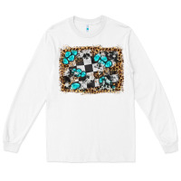 White race leopard and gemstone background Long Sleeve Tee - HRA Design Shop