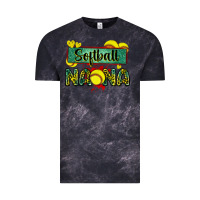 Cloud Black softball nana with leopard Vintage Tee - Zillion Design Studio