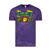 Cloud Purple softball nana with leopard Vintage Tee - Zillion Design Studio
