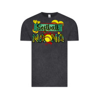 Vintage Black softball nana with leopard Vintage Tee - Zillion Design Studio