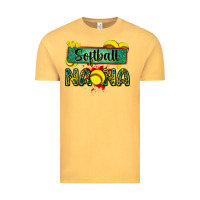 Vintage Mustard softball nana with leopard Vintage Tee - Zillion Design Studio