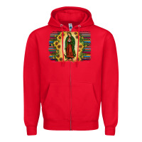 Red serape our lady of guadalupe2 Zipper Hoodie - JahusDesignShop
