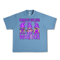 Pebble Blue Domestic Violence Warrior Gnomes Urban Heavy Tee - texasbilliewilder