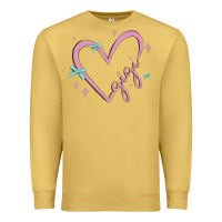 Antique Gold gigi with heart and ribbons Premium Sweatshirt - MaliasSmallBusiness