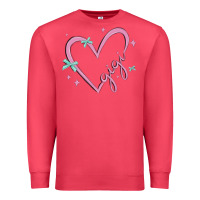 Cardinal gigi with heart and ribbons Premium Sweatshirt - MaliasSmallBusiness