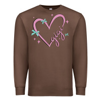 Chestnut gigi with heart and ribbons Premium Sweatshirt - MaliasSmallBusiness