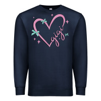 Gigi With Heart And Ribbons Premium Sweatshirt | Teevron