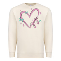 Sandshell gigi with heart and ribbons Premium Sweatshirt - MaliasSmallBusiness