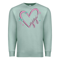 Seafoam gigi with heart and ribbons Premium Sweatshirt - MaliasSmallBusiness
