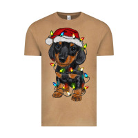 Vintage Camel dachshund puppy christmas lights Vintage Tee - RanaPortraitStore