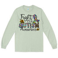 Matcha fight for autism awareness Long Sleeve Tee - CowhideDigitalArt