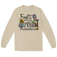 Mushroom fight for autism awareness Long Sleeve Tee - CowhideDigitalArt