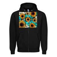 Black gemstone sunflower Zipper Hoodie - JahusDesignShop