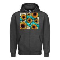 Charcoal Heather gemstone sunflower Zipper Hoodie - JahusDesignShop
