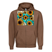 Chestnut gemstone sunflower Zipper Hoodie - JahusDesignShop