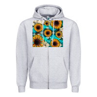 Heather Grey gemstone sunflower Zipper Hoodie - JahusDesignShop