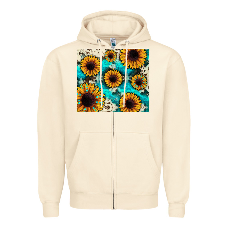 Gemstone Sunflower Zipper Hoodie by JahusDesignShop | Teevron