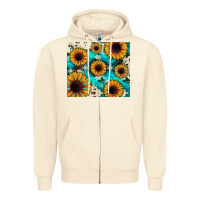Sandshell gemstone sunflower Zipper Hoodie - JahusDesignShop