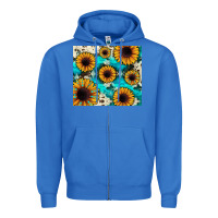 True Royal gemstone sunflower Zipper Hoodie - JahusDesignShop