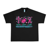 Black Faith Hope Cure Breast Cancer Awareness Urban Heavy Tee - texasbilliewilder