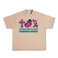 Burro Faith Hope Cure Breast Cancer Awareness Urban Heavy Tee - texasbilliewilder