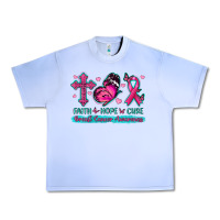 Grape Ice Faith Hope Cure Breast Cancer Awareness Urban Heavy Tee - texasbilliewilder