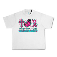 Lunar Rock Faith Hope Cure Breast Cancer Awareness Urban Heavy Tee - texasbilliewilder
