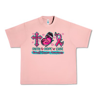 Salmon Faith Hope Cure Breast Cancer Awareness Urban Heavy Tee - texasbilliewilder