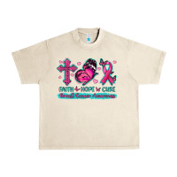 Faith Hope Cure Breast Cancer Awareness Urban Heavy Tee | Teevron