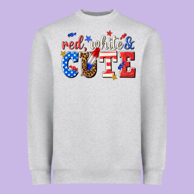 Heavyweight Sweatshirt red white and cute billie wilder