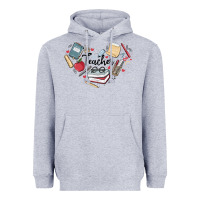 Heather Grey teacher Heavyweight Hoodie - MaliasSmallBusiness