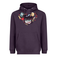Plum teacher Heavyweight Hoodie - MaliasSmallBusiness
