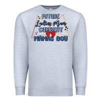 Heather Grey future ladies man current mamas boy Premium Sweatshirt - MaliasSmallBusiness